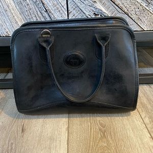 Vintage Michael Green Black Leather Tote